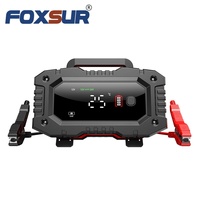 Chargeur de batterie de voiture FOXSUR Lifepo4 au plomb-acide 12V 24V 20A rapide, pour batteries Gel AGM sans entretien à décharge profonde