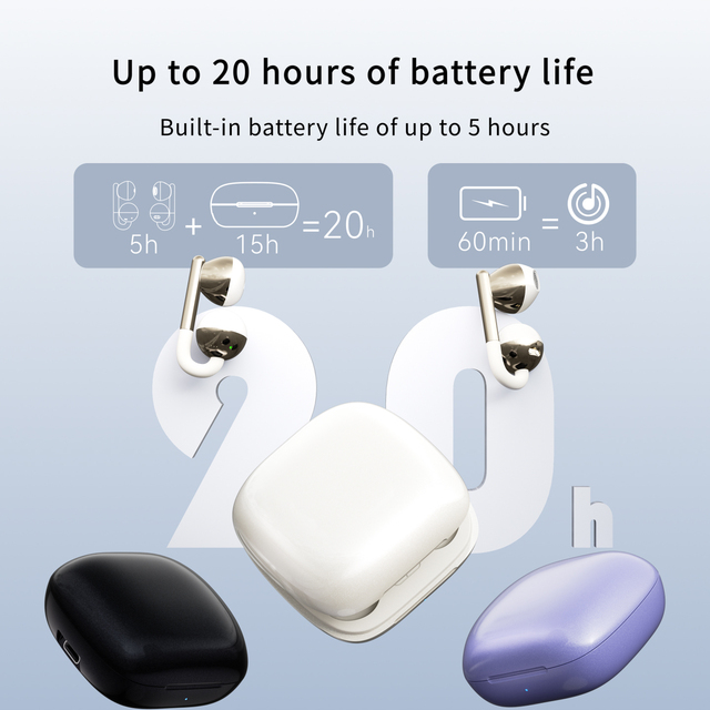 Starsky Open-Ear Wireless Sport Earbuds for 6.0 Fast Charging LED Battery IPX5 Waterproof 400mAh Charging Case Clip Design
