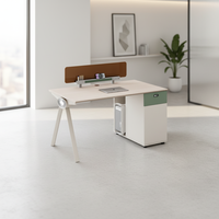 Muebles de Oficina Modernos y Sencillos de Alta Calidad, Escritorio de Oficina de Material de Tablero de Partículas, Adecuado para Edificios de Oficinas