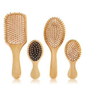 Cepillo de pelo para el hogar personalizado para mujer paleta de bambú acolchada con logotipo láser cerdas Material de nailon para peinar masaje de madera al por mayor - Product Image 5