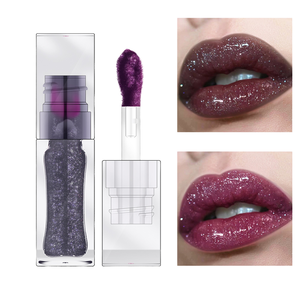 ลิปกลอสสีชมพูแบบวีแกนลิปมันสีดำเปลี่ยนได้ลิปมันแต่งหน้าแบบเหลวเคมี - Product Image 1