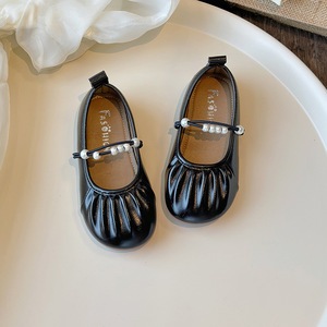 Chaussures Mary Jane en gros pour enfants, nouvelles chaussures décontractées à semelle souple avec perles pour filles, collection printemps, style princesse - Product Image 4