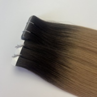 Luxe 100% Cheveux Humains Double Dessiné Vierge Raw Remy Extensions de Cheveux 20 Pouces Aligné Cuticule Droite Trame Invisible Ruban Teint