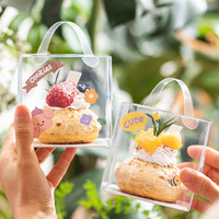 ZNBB009 Boîte d'emballage en plastique PP transparente de qualité alimentaire pour petits gâteaux et desserts, avec impression personnalisable