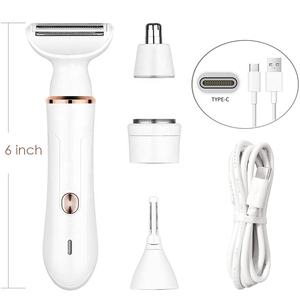 Épilateur électrique multifonction 4 en 1 pour le visage, les oreilles, le nez et les sourcils, tondeuse pour femme, épilateur bikini, machine à raser - Product Image 6