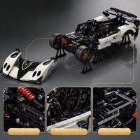 Nouveau kit de construction de voiture de sport MOC City 1:8, modèle de voiture de course à assembler, briques pour adultes, cadeau de Noël, 3376 pièces, ensembles de blocs de construction QM00201