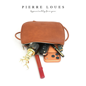 Pierre Loues Women's Crossbody <b>Bag</b> <b>Soft</b> <b>Leather</b> Zipper Dumpling Shape Lightweight Everyday Use - Product Image 4
