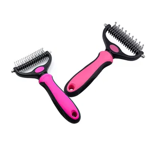 Wholesales Dog Cat Open Knot Knife Brush Tool For Shedding Finishing Combs Brush Stuff Metal Pet Hair Shedding Comb