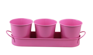 BX Garden Petite jardinière en métal en <span class=keywords><strong>acier</strong></span> <span class=keywords><strong>galvanisé</strong></span> Pot de fleur de bureau décoratif avec plateau pour affichage d'herbes et de fleurs - Product Image 2