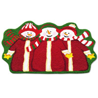Tapis de Noël en fausse fourrure de cachemire, épais et moelleux, fabriqué à la machine, pour salon, antidérapant, résistant à l'usure, facile à nettoyer, décoration