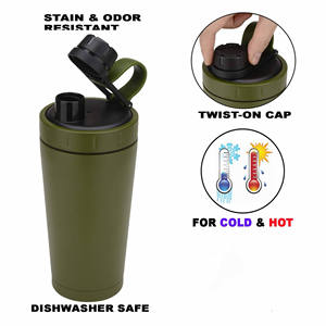 20oz Double Wall Leakproof Insulated Stainless Steel Shaker <strong>Bottle</strong> for Protein Mixes Kids <strong>Bottle</strong> Water - Product Image 2