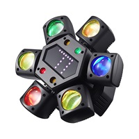 Mini projecteur LED mobile 150W à 6 bras, effet faisceau RGBW, laser, DMX, stroboscope pour discothèque, scène, mariage, soirée, boîte de nuit