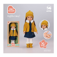 Mode 14 pouces poupée fille jouet belle fille habiller jouets en plastique vinyle Joints grands yeux bébé poupées meilleur cadeau