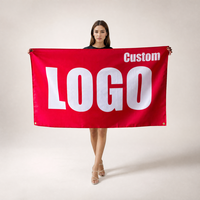 Drapeaux en polyester double face personnalisés avec logo, fanions de supporter de football, bannière de supporter sportive, impression personnalisée promotionnelle
