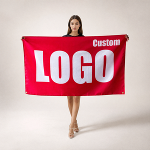 Bandiere Personalizzate in Poliestere a Doppia Faccia con Logo, Striscioni per Tifosi di Calcio, Bandiere Sportive Promozionali Stampate su Misura - Product Image 1