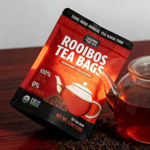 Matte Red Zipper <b>Bag</b> <b>Food</b> Packaging Pouches 150g Resealable <b>Bag</b> For Herbal Tea - Product Image 2