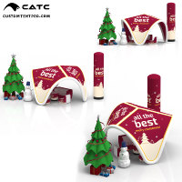 Structure gonflable pour le festival de Noël CATC |   Tente d'événement imperméable et résistante aux intempéries, certifiée CE, taille personnalisable, promotions
