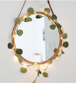 Vente chaude Artificielle Feuilles D'eucalyptus <span class=keywords><strong>LED</strong></span> <span class=keywords><strong>Guirlande</strong></span> Lumineuse Décoration Lampe pour Fête De Mariage Maison Jardin - Product Image 2