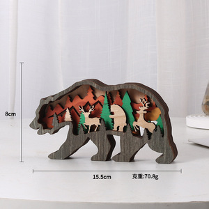 Decoraciones <span class=keywords><strong>de</strong></span> animales tallados en madera artesanías muebles creativos decoración hueca multicapa estatuilla adornos familia <span class=keywords><strong>Cristo</strong></span> - Product Image 1