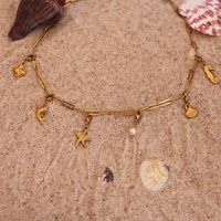 Collar con colgante de estrella que no se desvanece, venta al por mayor, collares con colgante de perla de pez globo de concha bonita a la moda, serie oceánica, piezas de joyería únicas