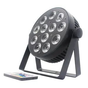 LEDパーライトサウンドアクティベートLED DJステージライト12*8W 4in1パーLED 4in1スリムライトパーステージディスコDJ KTVウェディングランプ用