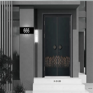 Porta d'Ingresso Moderna in Acciaio di Fabbrica Cinese, Design Semplice, Porta di Sicurezza per Esterni per Casa e Entrata - Product Image 2