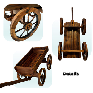 <span class=keywords><strong>Jardinière</strong></span> <span class=keywords><strong>en</strong></span> <span class=keywords><strong>bois</strong></span> Décoration extérieure <span class=keywords><strong>avec</strong></span> <span class=keywords><strong>roulettes</strong></span> et poignée - Product Image 3