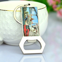 Hersteller Custom Key Chain Attachment Schlüssel ring Blank Aluminium Werbe schlüssel anhänger mit Flaschen öffner