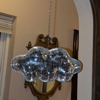 Boule disco en verre artisanal de haute qualité en forme de bouche, écologique, miroir laser, ornement de Noël suspendu pour fête de Noël, KTV, bar