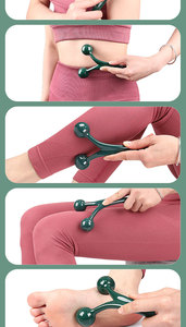 Masseur manuel à 3 têtes - Conception ergonomique pour le cou, les épaules et les pieds - Outil portable de soulagement musculaire pour la maison, le bureau et la salle de sport - Product Image 3