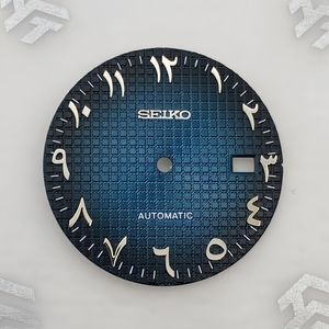 Esfera de reloj de metal de lujo de 31.8MM con diseño árabe digital de Oriente Medio, estilo rústico de roble, para movimiento NH35/NH36 - Product Image 2