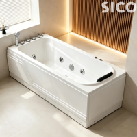 Baignoire de massage d'angle moderne blanche en acrylique avec drain, écologique, autoportante, spa, bain à remous