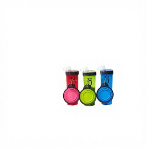 Tazones de Viaje Plegables de Silicona para Perros, Dispensador Portátil de Agua y Comida, Diseño de Color Sólido Rojo, Verde y Azul - Product Image 4