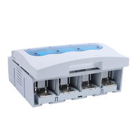Interrupteur à couteau industriel en cuivre/nylon série Asia-Pacific HR17B-800/4, 315-800A, 400V, IP11, 4 pôles, plastique blanc+bleu, certifié IEC