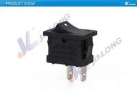 Venta caliente Mini interruptores basculantes 21*15mm negro 3 pines 6A 250VAC T125 55 interruptores basculantes