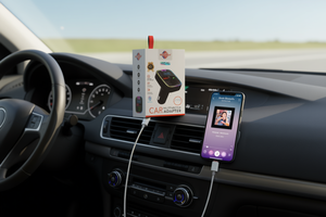 อะแดปเตอร์บลูทูธในรถยนต์ Weioomup พร้อม QC3.0 USB-C เครื่องส่งสัญญาณ FM ที่ชาร์จไฟจากที่จุดบุหรี่ - Product Image 2