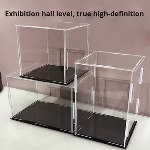 Casing tampilan transparansi tinggi akrilik bebas lem untuk figur Model penutup Mainan Gundam blok bangunan penutup tahan debu - Product Image 4