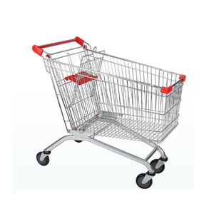 किराने की दुकान इस्पात शॉपिंग गाड़ी 130 लीटर यूरोपीय शैली सुपरमार्केट ट्राली - Product Image 4