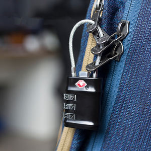 Candado de Combinación Personalizado sin Llave con <span class=keywords><strong>Cable</strong></span>, Aprobado por la <span class=keywords><strong>TSA</strong></span>, de 3 Dígitos, para Maletas - Product Image 2