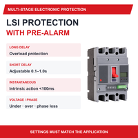 Disjoncteur électronique à boîtier moulé LCD CDM6EY 3P 4P 400V 250A à 800A avec protection réglable MCCB