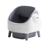 Bac à litière intelligent pour chat à nettoyage automatique, grande capacité, toilette électrique pour animaux de compagnie, matériau ABS, pour chats d'intérieur