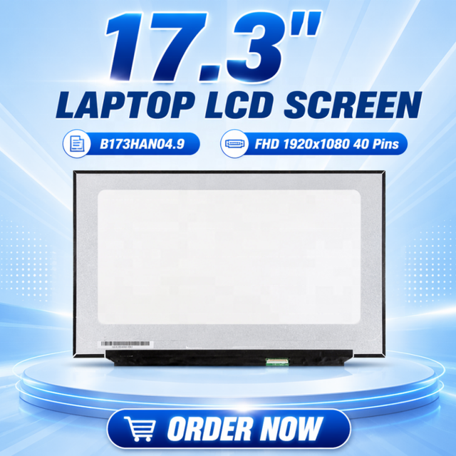 New 17.3" TFT LCD Screen B173HAN04.9 FHD 1920x1080 40 Pins No Touch Laptop Display Panel 90 Days Warranty