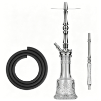 Ensemble de tiges de chicha intégrées en acier inoxydable 304, chemin d'air dégagé pour une saveur de fumée pure, plateau à charbon personnalisé avec logo, accessoires de chicha
