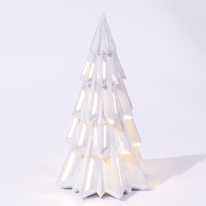 Высококачественное белое керамическое украшение для рождественской елки, декоративное украшение для вечеринки, фестиваля, крытого стола, светлый Декор