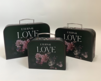 Valise Vintage de Haute Qualité, Ensemble de 3 Pièces, Boîte à Fleurs, Boîte Cadeau, Boîte d'Emballage, Vente Directe Usine