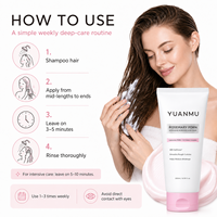 Masque capillaire réparateur intensif à la rosemaine et au PDRN pour cheveux abîmés, soyeux, forts et brillants