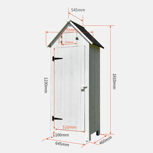 Armoire de rangement en bois massif JX Outdoor, aspect rustique exquis, imperméable et résistant au soleil, écologique et durable - Product Image 3