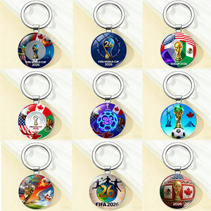 Porte-clés en alliage de zinc sur le thème de la Coupe de football États-Unis-Canada-Mexique 2026, souvenir pour les fans - Product Image 3
