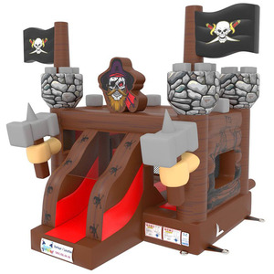 <span class=keywords><strong>Castillo</strong></span> Inflable con Tobogán con Temática de <span class=keywords><strong>Fortaleza</strong></span> Pirata, de Grado Comercial, para Fiestas y Alquiler de Eventos - Product Image 1