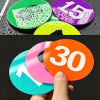 Plaques numérotées en acrylique, chiffres en plastique, numéros de poste de travail, étiquettes d'équipement, panneaux de rayonnage pré-perforés, numéros de table, étiquettes de casier